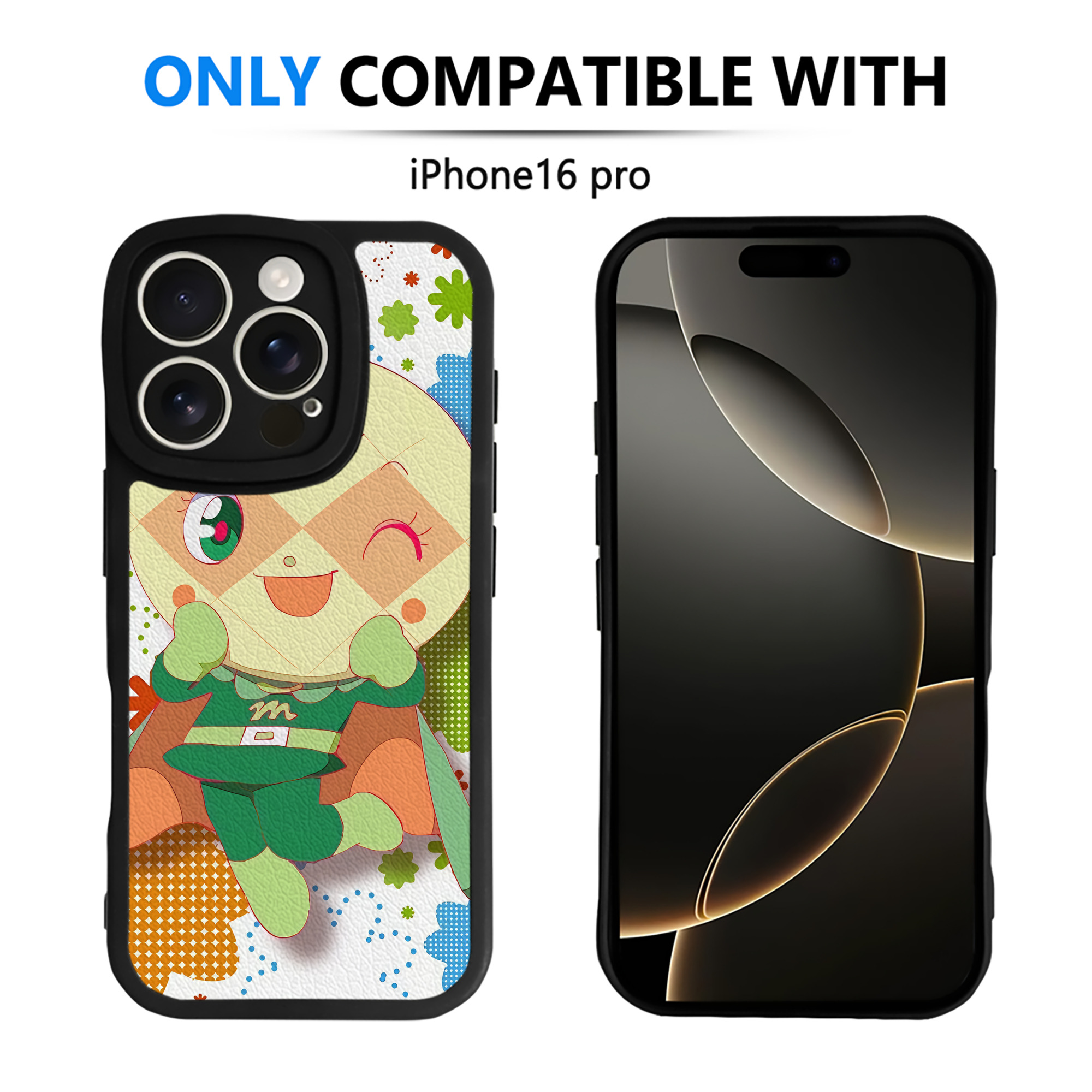 （画像用） アンパンマン Anpanman 【iPhone 16シリーズ対応】シリコンスマホケース（レザー調） 材質：シリコン